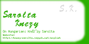 sarolta knezy business card